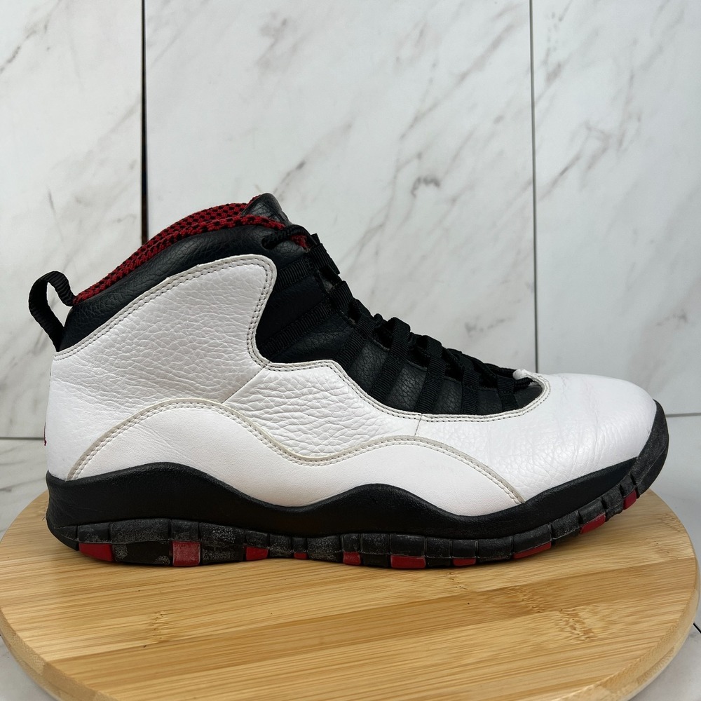 Nike Air Jordan 10 Retro Chicago 2012 Mens Size 12.5 White Sneakers 310805-100